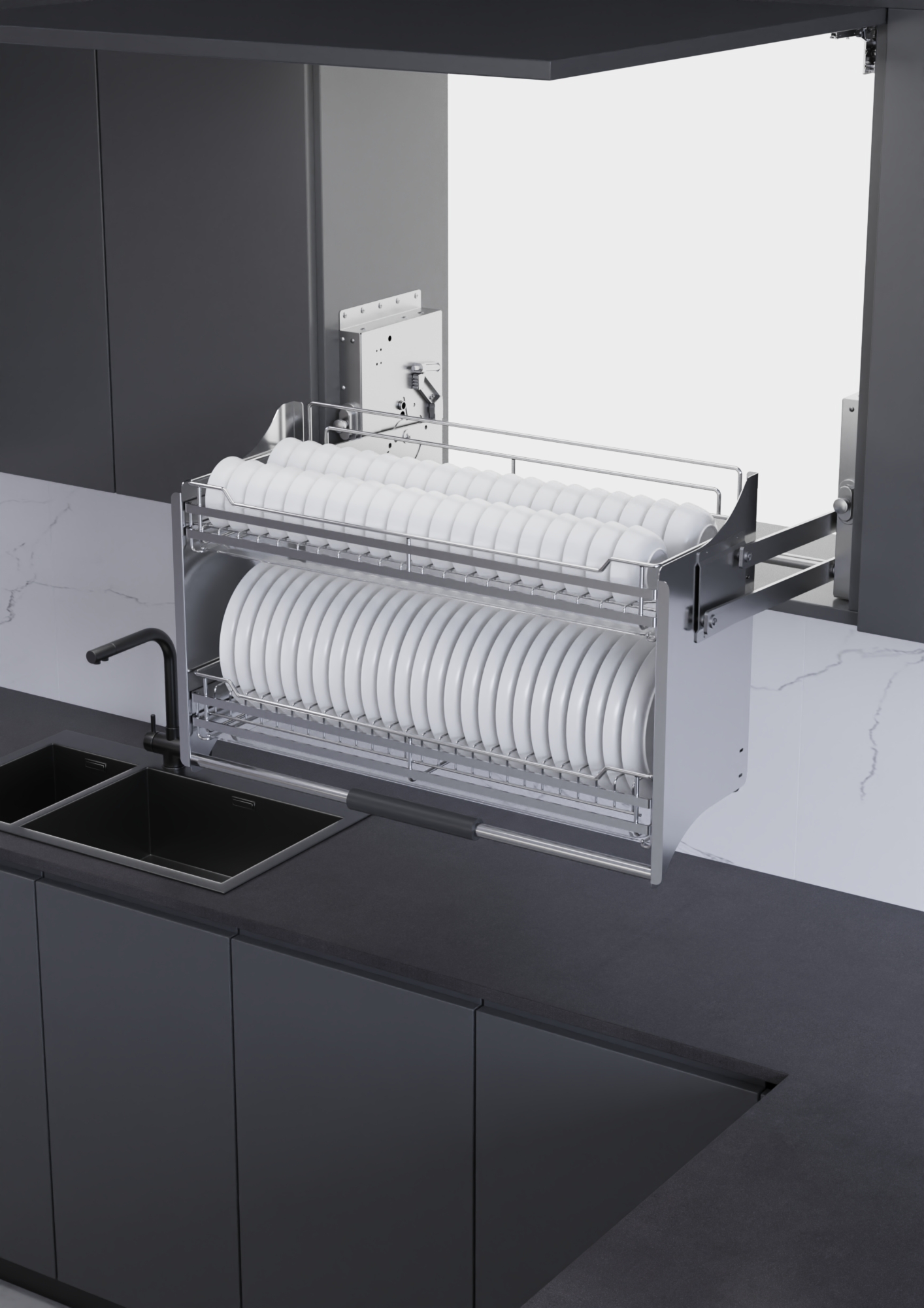 Scurgător vase inox Preciso Lift