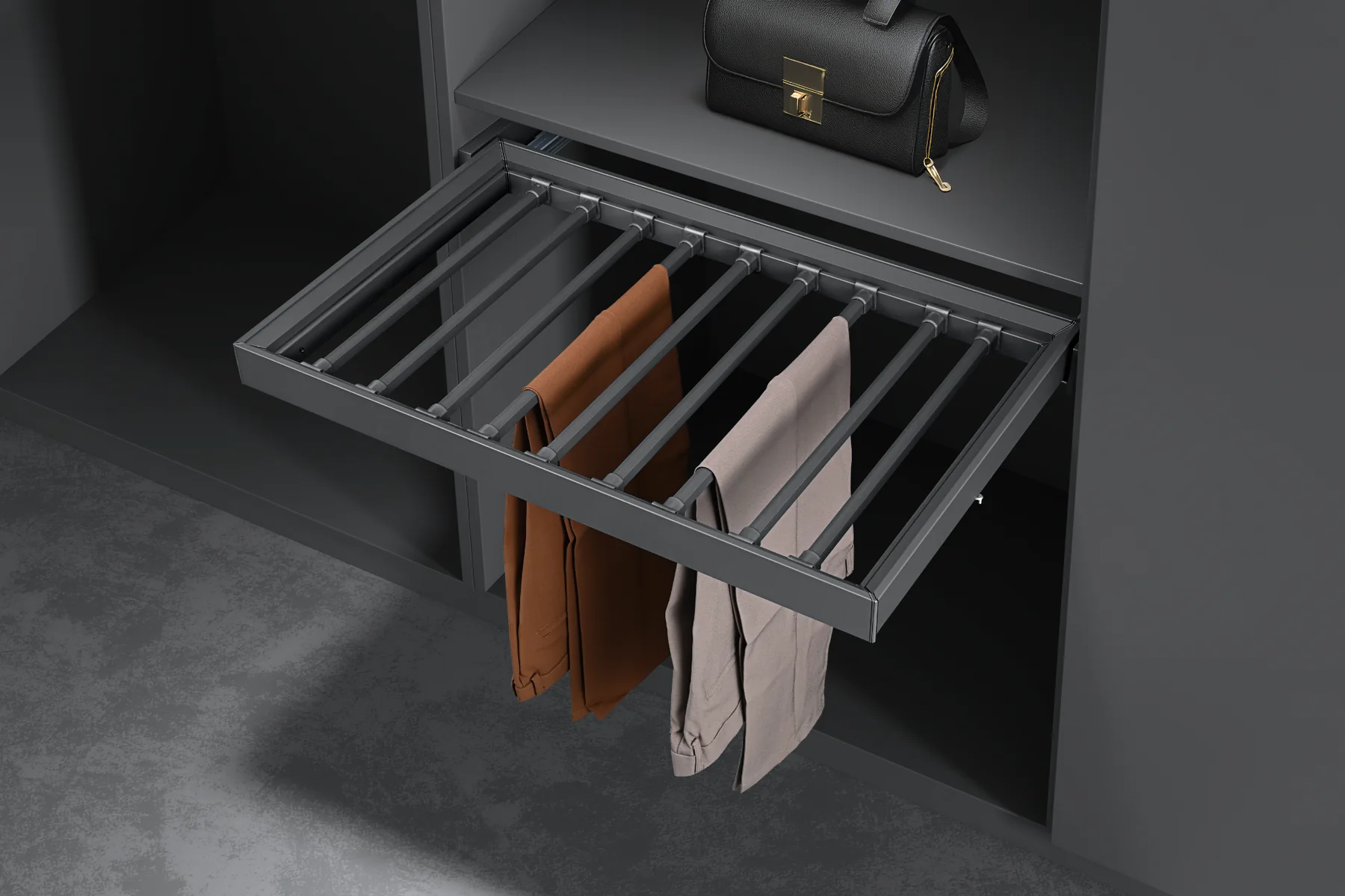 Suport extensibil Premium pentru pantaloni